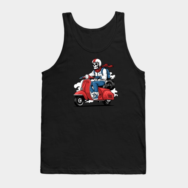 Scooter never dies red Tank Top by creative.z